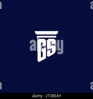 GS initial monogram logo design for law firm company Stock Vector