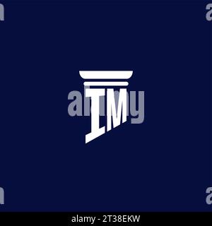 IM initial monogram logo design for law firm company Stock Vector