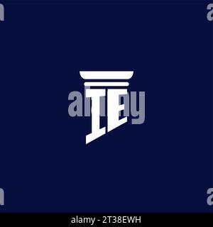 IE initial monogram logo design for law firm company Stock Vector