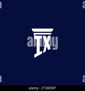 IX initial monogram logo design for law firm company Stock Vector