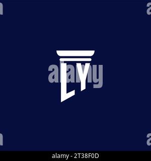 LY initial monogram logo design for law firm company Stock Vector
