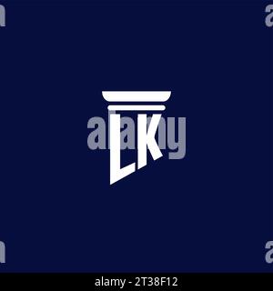 LK initial monogram logo design for law firm company Stock Vector