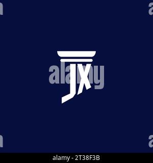 JX initial monogram logo design for law firm company Stock Vector
