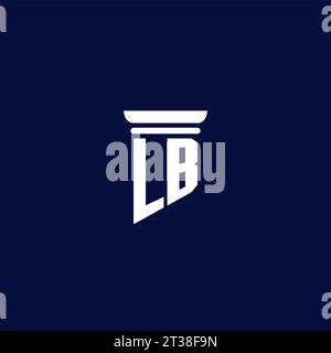 LB initial monogram logo design for law firm company Stock Vector