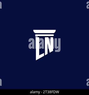 LN initial monogram logo design for law firm company Stock Vector