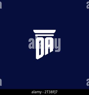 OA initial monogram logo design for law firm company Stock Vector