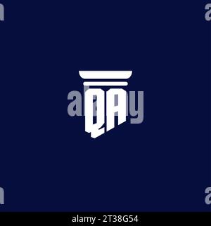 QA initial monogram logo design for law firm company Stock Vector