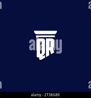 QR initial monogram logo design for law firm company Stock Vector