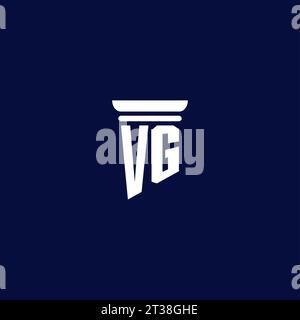 VG initial monogram logo design for law firm company Stock Vector