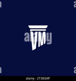 VM initial monogram logo design for law firm company Stock Vector