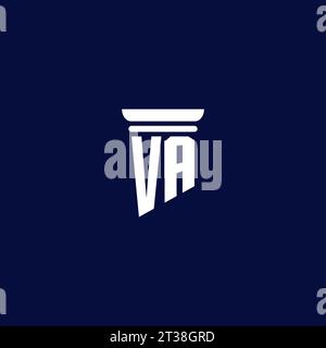 VA initial monogram logo design for law firm company Stock Vector