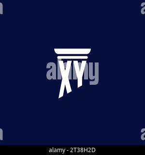XY initial monogram logo design for law firm company Stock Vector