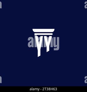 YY initial monogram logo design for law firm company Stock Vector