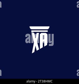 XA initial monogram logo design for law firm company Stock Vector