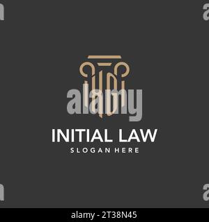 XG logo monogram with pillar style design vector Stock Vector