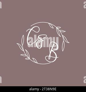 CB wedding initials monogram logo ideas vector graphic Stock Vector