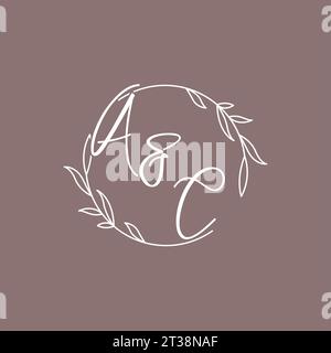 AC wedding initials monogram logo ideas vector graphic Stock Vector