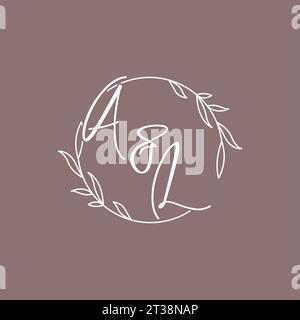 AL wedding initials monogram logo ideas vector graphic Stock Vector