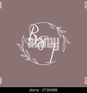 BI wedding initials monogram logo ideas vector graphic Stock Vector