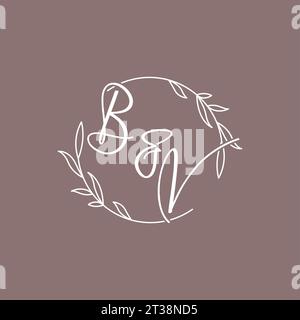 BV wedding initials monogram logo ideas vector graphic Stock Vector