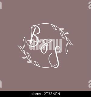 BS wedding initials monogram logo ideas vector graphic Stock Vector