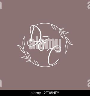 DC wedding initials monogram logo ideas vector graphic Stock Vector