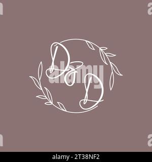 DD wedding initials monogram logo ideas vector graphic Stock Vector