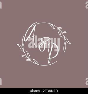 AP wedding initials monogram logo ideas vector graphic Stock Vector