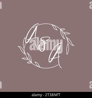 AA wedding initials monogram logo ideas vector graphic Stock Vector