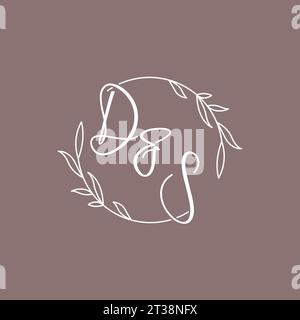 DS wedding initials monogram logo ideas vector graphic Stock Vector