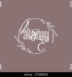 AE wedding initials monogram logo ideas vector graphic Stock Vector