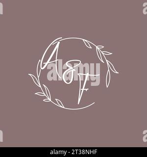 AF wedding initials monogram logo ideas vector graphic Stock Vector