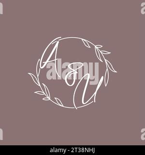 AU wedding initials monogram logo ideas vector graphic Stock Vector
