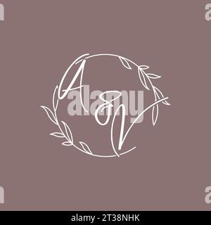 AV wedding initials monogram logo ideas vector graphic Stock Vector