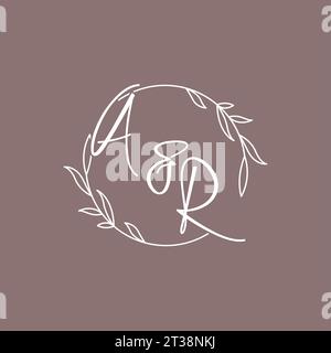 AR wedding initials monogram logo ideas vector graphic Stock Vector