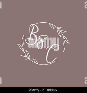 BC wedding initials monogram logo ideas vector graphic Stock Vector