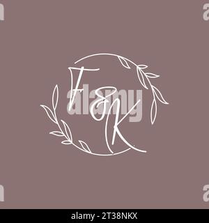 FK wedding initials monogram logo ideas vector graphic Stock Vector
