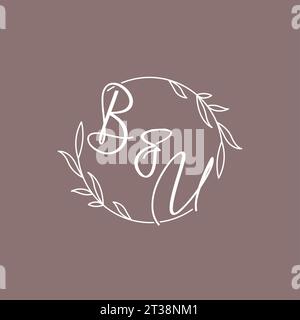 BU wedding initials monogram logo ideas vector graphic Stock Vector