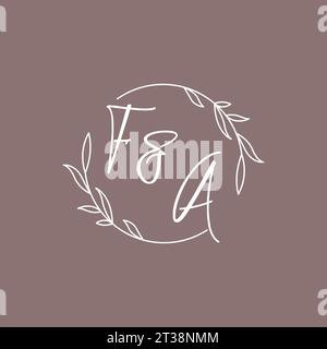 FA wedding initials monogram logo ideas vector graphic Stock Vector