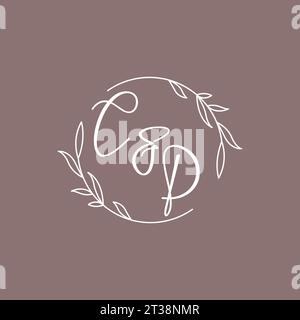 CP wedding initials monogram logo ideas vector graphic Stock Vector