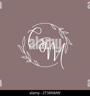 CM wedding initials monogram logo ideas vector graphic Stock Vector