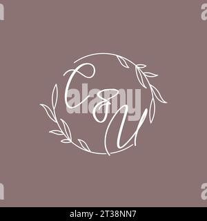 CU wedding initials monogram logo ideas vector graphic Stock Vector