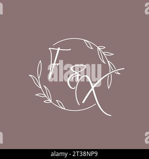 FX wedding initials monogram logo ideas vector graphic Stock Vector