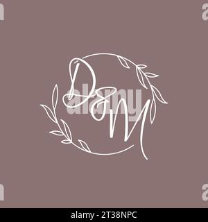 DM wedding initials monogram logo ideas vector graphic Stock Vector