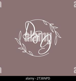 DG wedding initials monogram logo ideas vector graphic Stock Vector