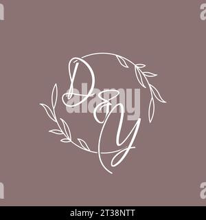 DY wedding initials monogram logo ideas vector graphic Stock Vector