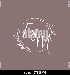 FM wedding initials monogram logo ideas vector graphic Stock Vector