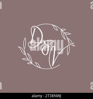 DV wedding initials monogram logo ideas vector graphic Stock Vector