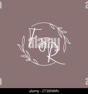 FR wedding initials monogram logo ideas vector graphic Stock Vector