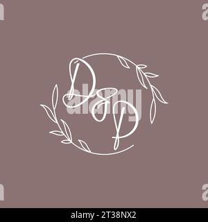 DP wedding initials monogram logo ideas vector graphic Stock Vector